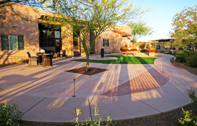 Academy Villas Assisted Living patios